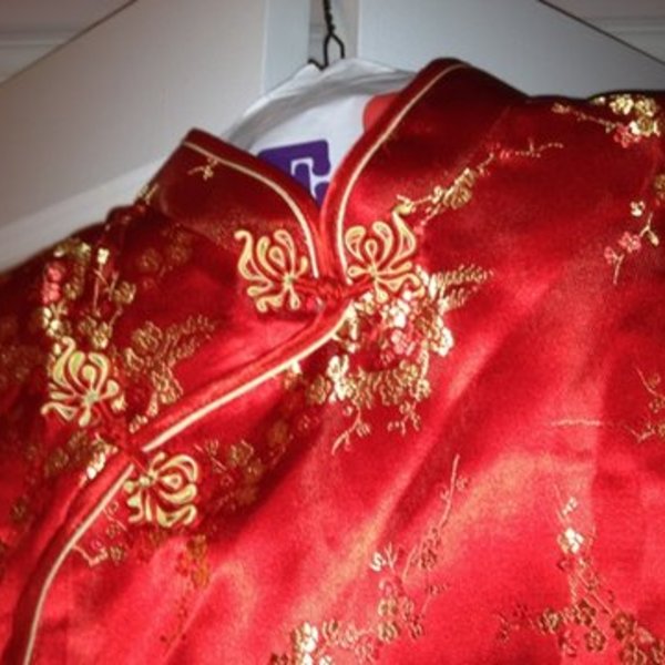Red and Gold Chinese Mandarin Dress is being swapped online for free