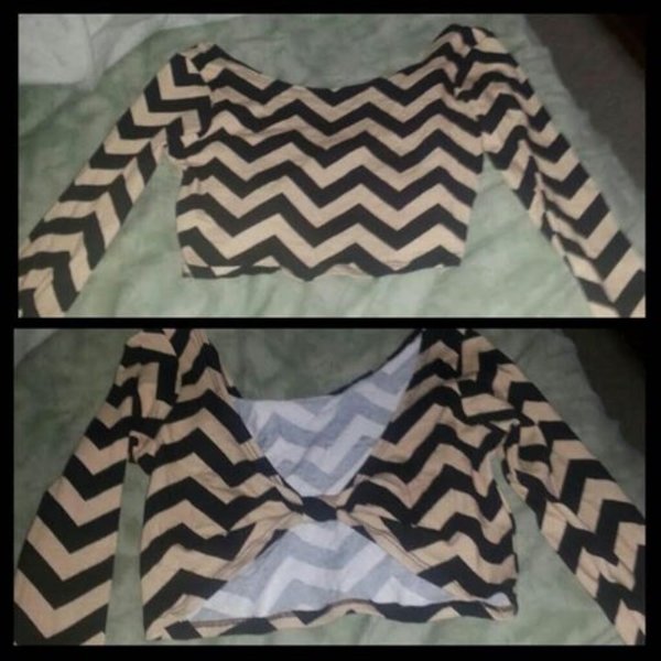 Bow back chevron crop top is being swapped online for free
