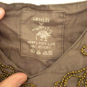 taupe boho top is being swapped online for free