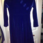 Blue Velvet Mandarin Style Girls Dress is being swapped online for free