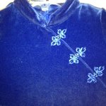 Blue Velvet Mandarin Style Girls Dress is being swapped online for free