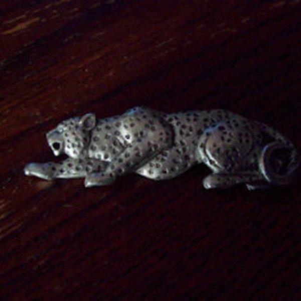 Pewter Cheetah Brooch pin is being swapped online for free