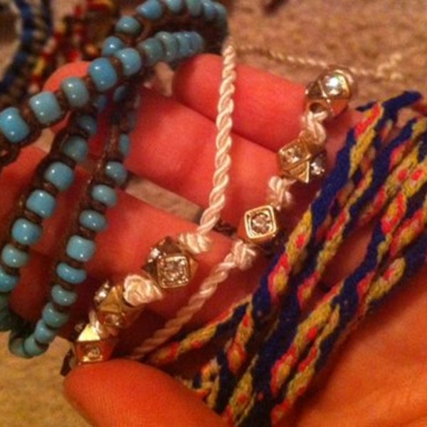 Lot of assorted boho bracelets  is being swapped online for free