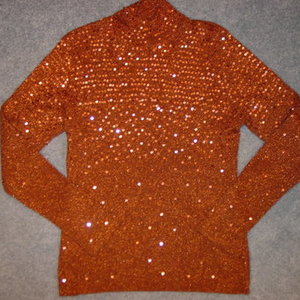 NEW Brown sweater with sequins. Size M. is being swapped online for free