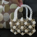 Rare Vintage Clear Pearls Bag- think wedding is being swapped online for free