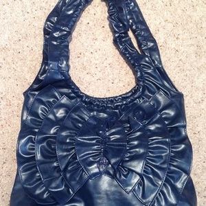 Blue/ teal Large Flower Shoulder Bag. is being swapped online for free