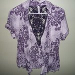 FULL TILT WHITE AND PURPLE TOP is being swapped online for free