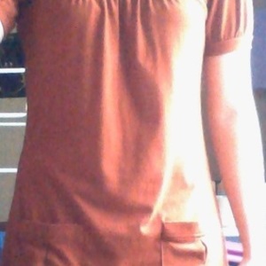 burnt orange cute top is being swapped online for free