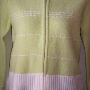 Frost Lime Green Zip Cardigan Sweater M is being swapped online for free