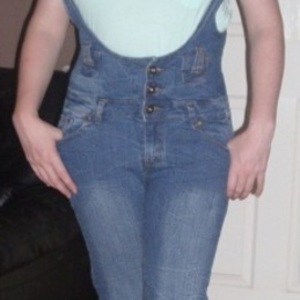 80s style dungerees 10/12 backless is being swapped online for free