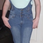 80s style dungerees 10/12 backless is being swapped online for free