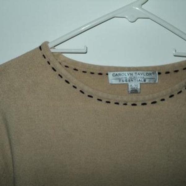 XL camel light sweater is being swapped online for free