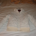 WHITE puffy JACKET XS to SMALL is being swapped online for free