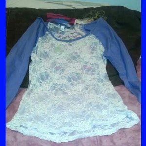 NWOT lace baseball style shirt is being swapped online for free