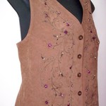 Brown w/Flowers & Vines Vest M is being swapped online for free