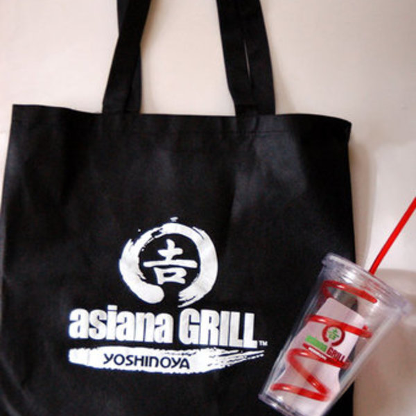 Asiana Grill Yoshinoya Eco tote bag and drinking cup    is being swapped online for free