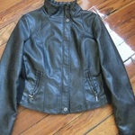 Black PU Leather Jacket (L) is being swapped online for free