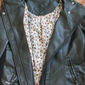 Black PU Leather Jacket (L) is being swapped online for free
