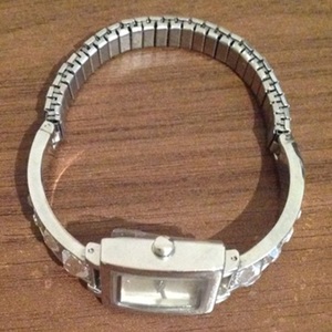 Silver Diamante Bangle Watch - One Size. is being swapped online for free