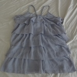 Cute Light Blue Ruffled Tank Top is being swapped online for free