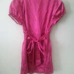 Hot pink fuchsia silk flowy top is being swapped online for free
