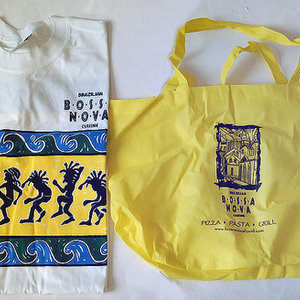 Bossa Nova L.A. restaurant T-shirt, eco bag is being swapped online for free