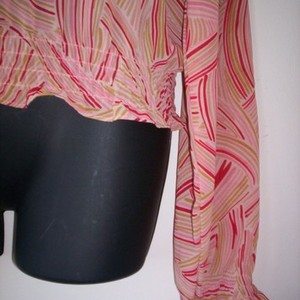 Pink Maroon Tan Old Navy Top M is being swapped online for free