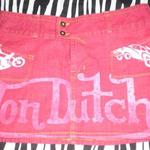Red Von Dutch mini skirt size small is being swapped online for free