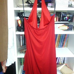 GORGEOUS FANCY RED SILK DRESS is being swapped online for free