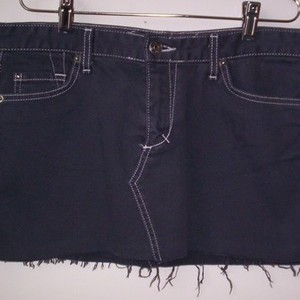Grey Denim Mini Skirt by LUX.  Medium is being swapped online for free