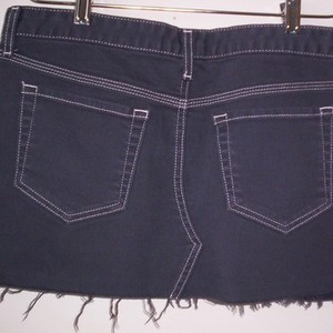 Grey Denim Mini Skirt by LUX.  Medium is being swapped online for free