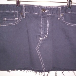 Grey Denim Mini Skirt by LUX.  Medium is being swapped online for free