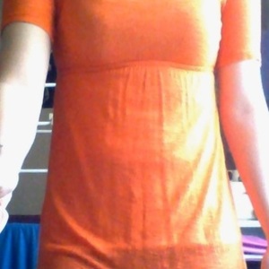 bright orange heathered top is being swapped online for free