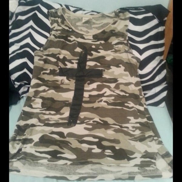 NWOT Cotton On Camo Cross Muscle Tank :) is being swapped online for free