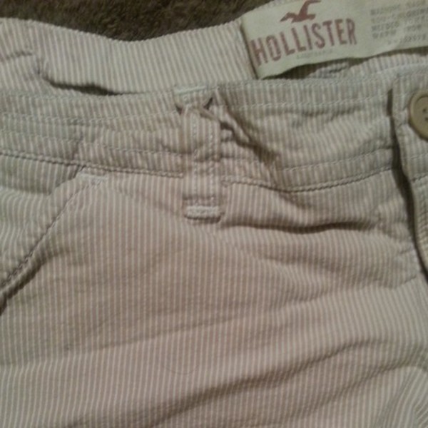 Hollister tan pin striped shorts size 3 is being swapped online for free