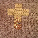 gold sequin cross print top m is being swapped online for free