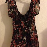 Black S Floral Sheer Top (Full Tilt) is being swapped online for free