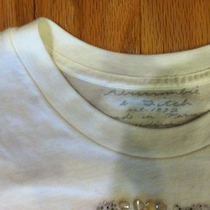 Beautiful Abercrombie Beaded Tee Medium is being swapped online for free