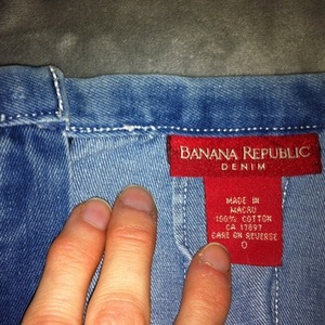 Banana Republic lightweight denim miniskirt 0 is being swapped online for free