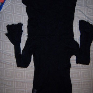 SMALL black WIDE Cowl BIG NECK sweater is being swapped online for free