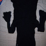 SMALL black WIDE Cowl BIG NECK sweater is being swapped online for free