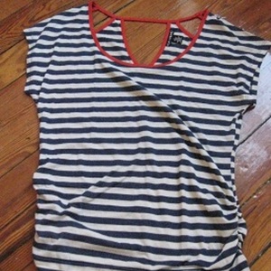 White & Blue Striped Top (L) is being swapped online for free