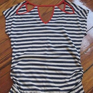 White & Blue Striped Top (L) is being swapped online for free