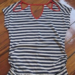 White & Blue Striped Top (L) is being swapped online for free