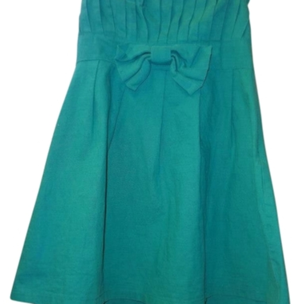 Teal mini bow dress S-M is being swapped online for free