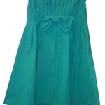 Teal mini bow dress S-M is being swapped online for free
