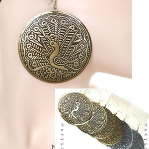 GOLD EARRINGS round disc BIG is being swapped online for free