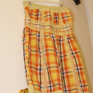 Yellow/Orange Tube Top Dress is being swapped online for free