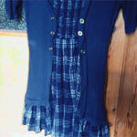 Blue and plaid dress M is being swapped online for free