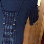 Blue and plaid dress M is being swapped online for free